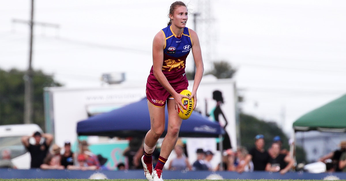 WEBlTAHLIANRANDALLROUND2.jpg Tahlia Randall during the Round 2 clash against Bulldogs (Picture: David Layden) - Alexandra Anderson,Tahlia Randall,Emily Bates